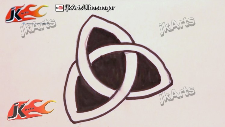 How To Draw The Ancient Celtic Symbol "TRIQUETRA" (Trinity Knot)  - JK Arts 013