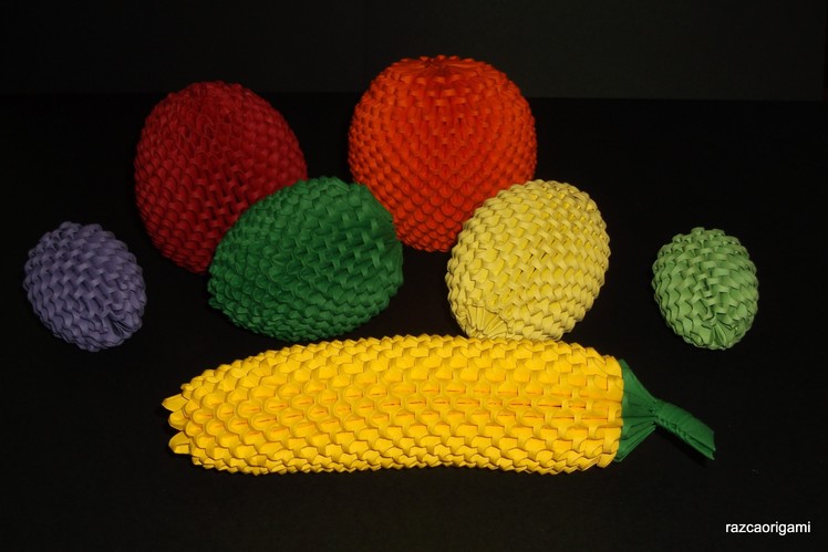 How to make 3d origami banana  fruit