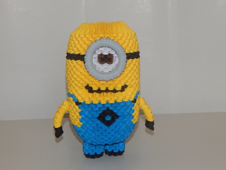 How to make 3d origami Minion part1
