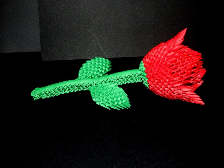 How to make 3d origami Rose part1