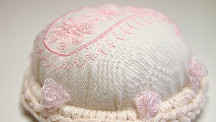 How to Make a Vintage Style Embroidered Pincushion with an Embroidery Hoop