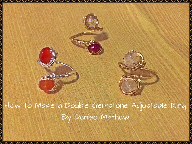 How to Make a Wire Double Gemstone Ring by Denise Mathew