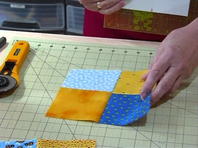 How to make a wonky 4-patch block - Quilting Tips & Techniques 129