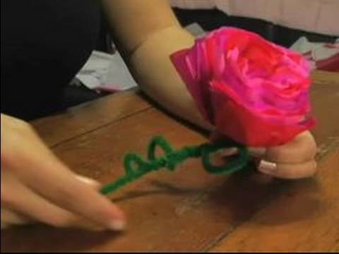 How to Make Valentine's Day Gifts : How to Make a Paper Rose for Valentine's Day