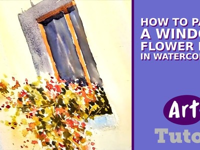 How to Paint a Window Flower Box in Watercolour