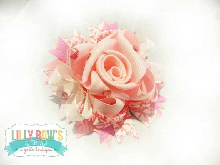 It's GUEST weekend! Ribbon Rose tutorial (hairbow how to)