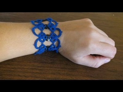 Needle Tatting Bracelet With Buttons