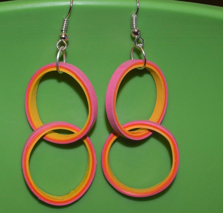 New :Craft Can Heal How to make Beautiful Quilling Twisted loop Earring loop design -Paper Art