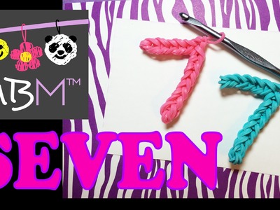 Number Seven #7 Charm Without the Rainbow Loom Tutorial