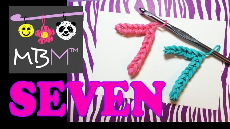 Number Seven #7 Charm Without the Rainbow Loom Tutorial