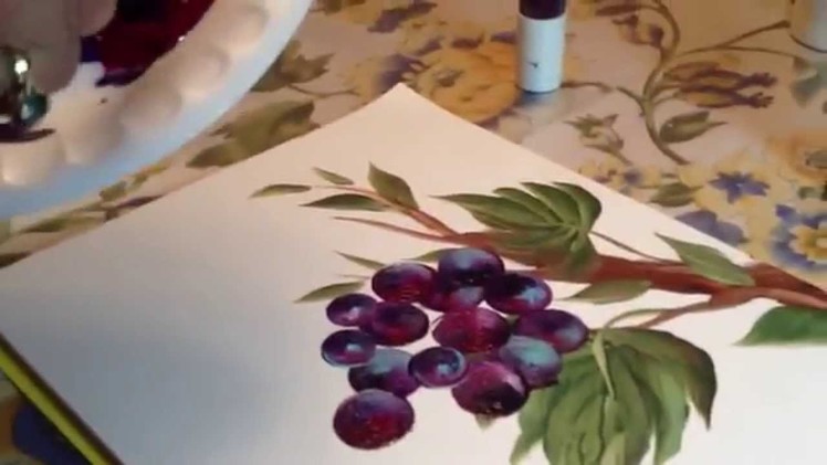 Painting Grape Vines for Karen N