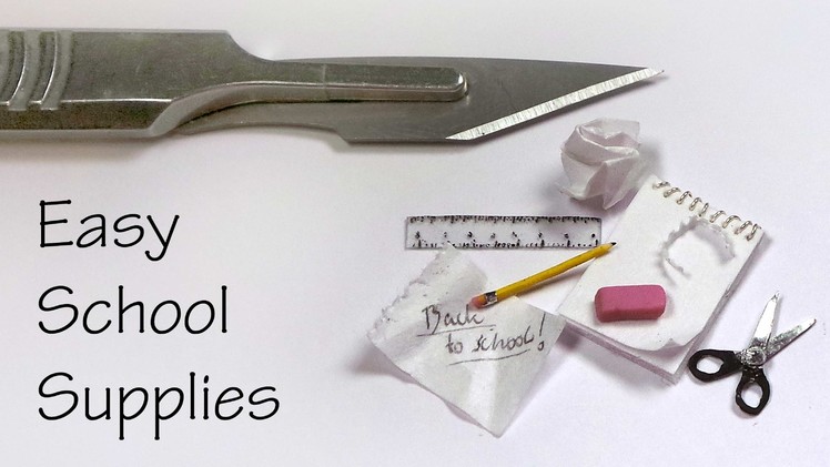 Quick.Easy Miniature School Supplies - Polymer Clay. Mixed Media