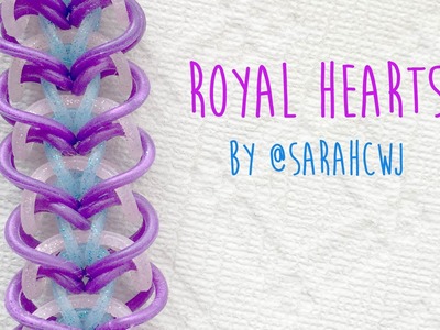 Rainbow Loom Bands Royal Hearts Bracelet by @SarahCJW
