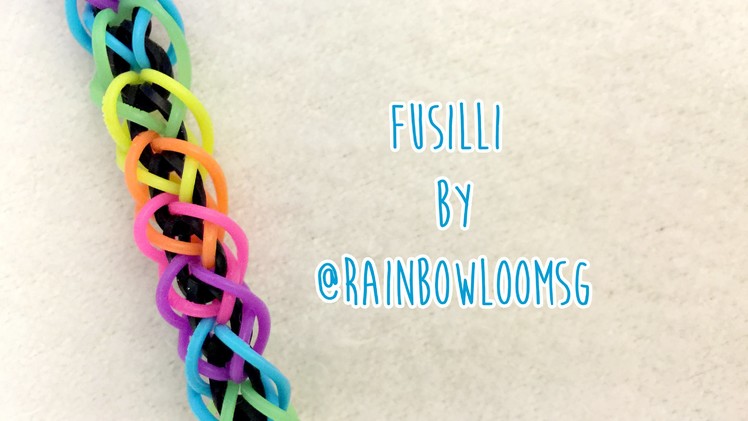 Rainbow Loom: Fusilli Bracelet by RainbowLoomSG (2 Peg, no hook tutorial)