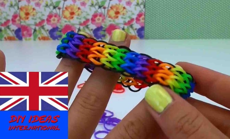 Rainbow loom triple single bracelet without loom - How to make a Triple Single with forks