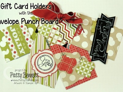 Stampin Up Envelope Punch Board Gift Card Holders