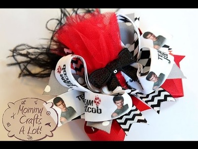 Team EDWARD or Team JACOB? Twilight inspired hair bow giveaway!!