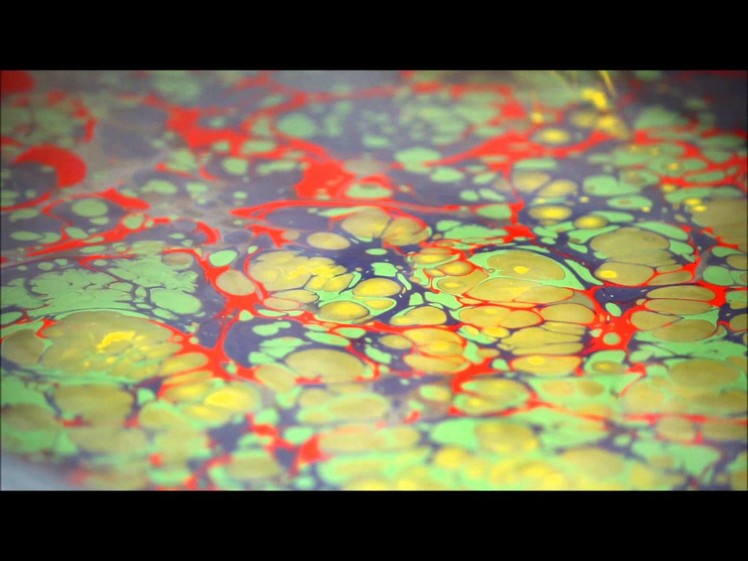 The traditional art of Ebru (Paper Marbling) done in the US