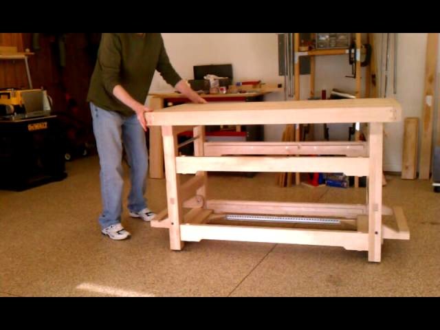 Workbench with Drop Caster Wheels