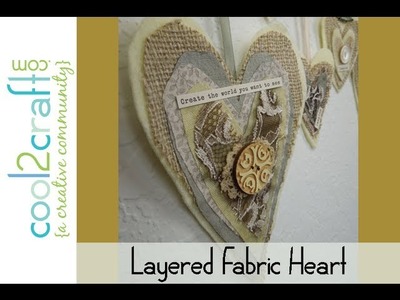 Aleene's Layered Fabric Hearts on Hanger by Tiffany Windsor