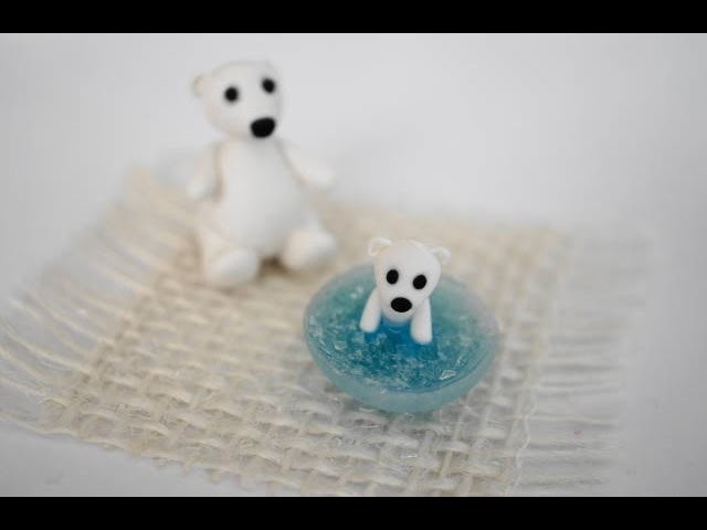 Baby Polar Bear Bath Tutorial, Miniature Bear Tutorial