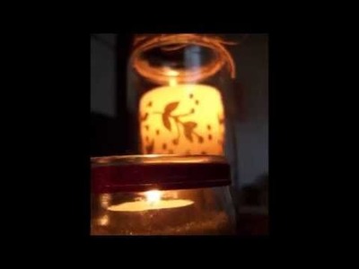 Cómo convertir simples botes en portavelas. How to turn simple jars into candle holder