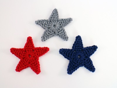 Crochet Star Applique Left Handed