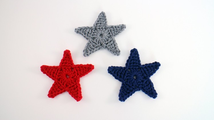 Crochet Star Applique Left Handed