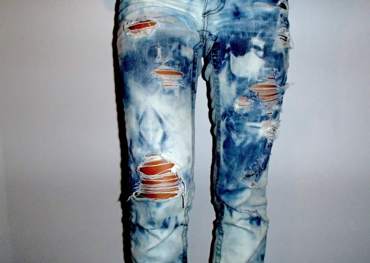 DIY Easy Acid Wash Jeans