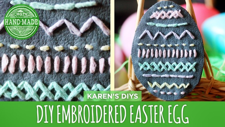 DIY Embroidered Leather Easter Egg - HGTV Handmade