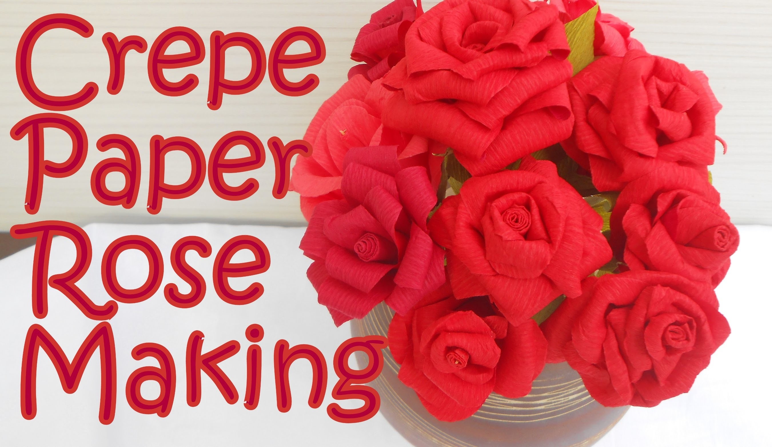 Diy How To Make Crepe Paper Rose Flower