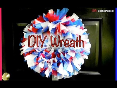 DIY Wreath made from Plastic Tablecloths - GiftBasketAppeal