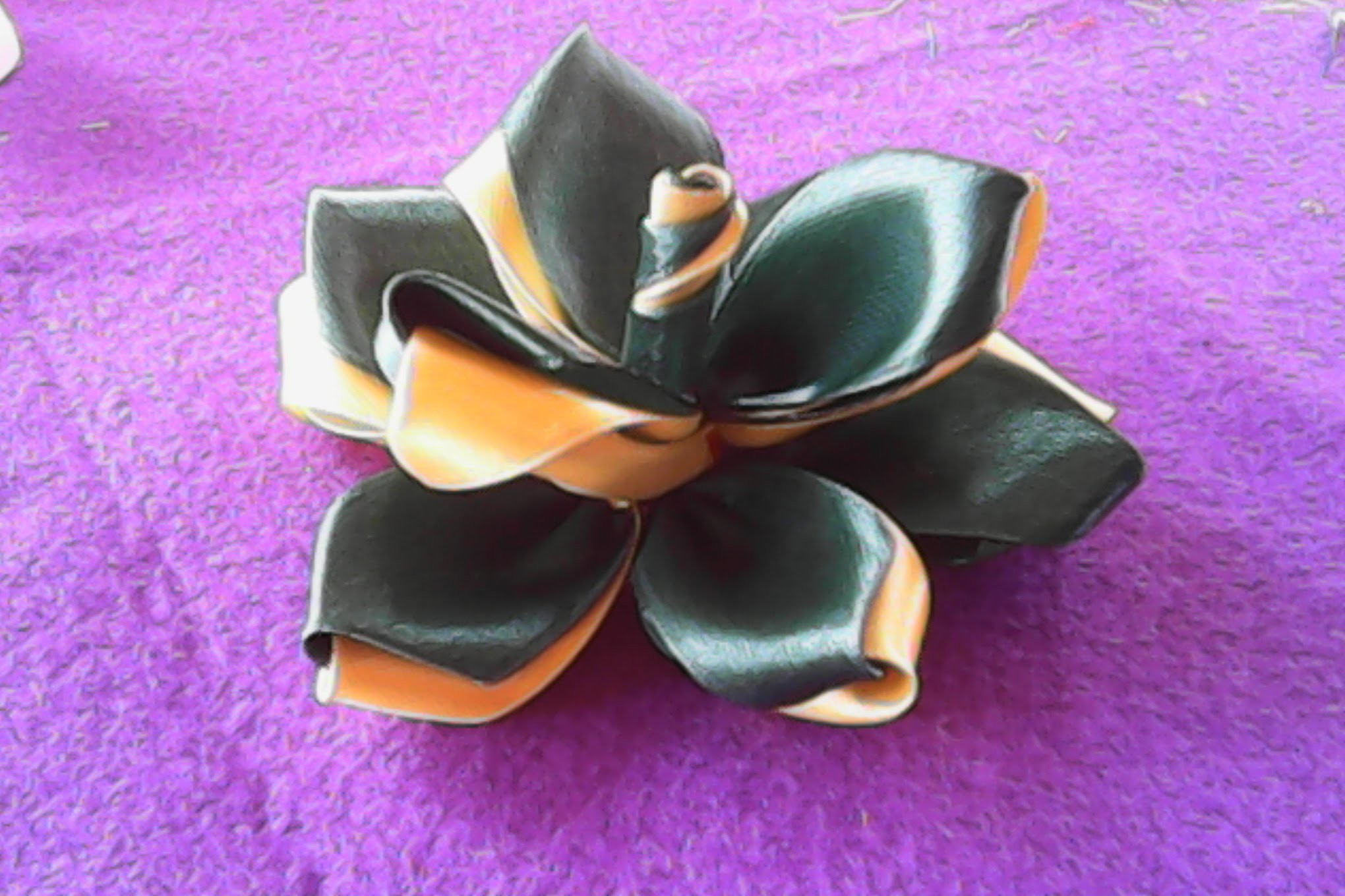 Handmade DIY kreasi bunga  dari kain satin floral creations 