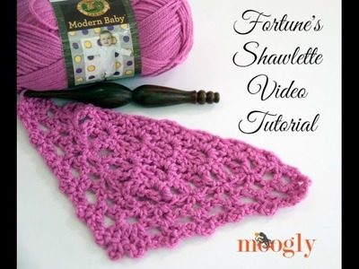 How to Crochet: Fortune's Shawlette (Right Handed)