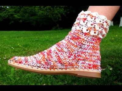 How To Crochet Summer Shoes - Tutorial Cisme Crosetate