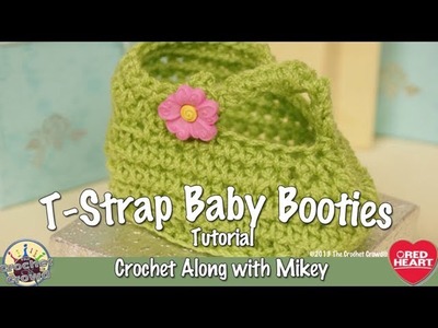 How to Crochet T-Strap Baby Booties Project