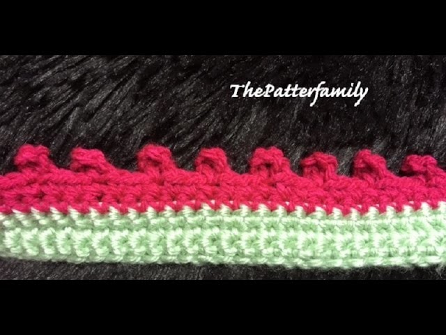 How to Crochet the Edge. Border. Trim Stitch Pattern #25 │ by ThePatterfamily