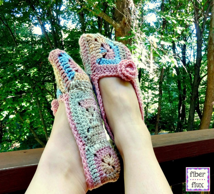 How To Crochet the Soft Blossom Slippers, Episode 227