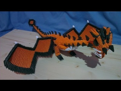 How To Make a 3D Origami Dragon (No.1)