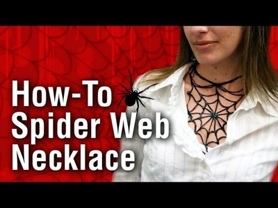 How to make a Spider Necklace using Puffy Paint