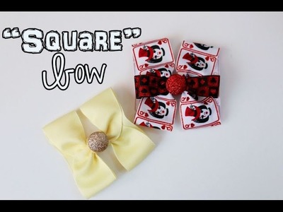 How to make a SQUARE hair bow (square hairbow tutorial)