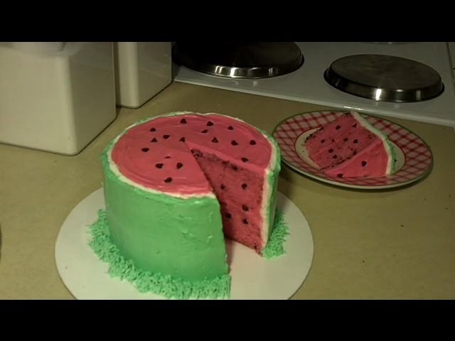How to Make and Decorate a Watermelon Cake
