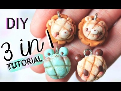 How to make  Kawaii Melonpan Animals - Polymer Clay Tutorial