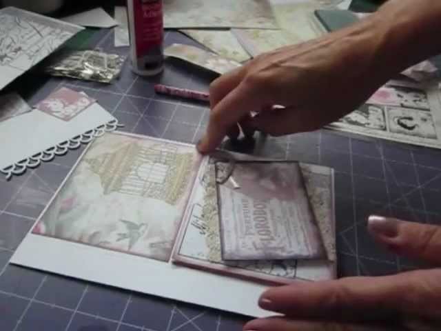 How to make the flap pocket page - Vintage album
