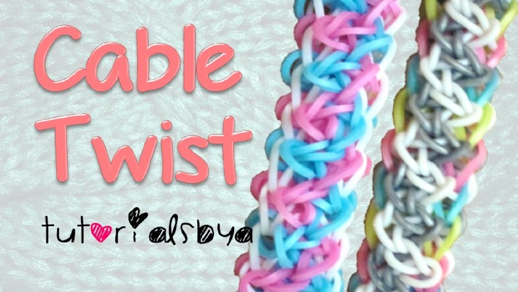 NEW REVERSIBLE Cable Twist Bracelet Rainbow Loom Tutorial