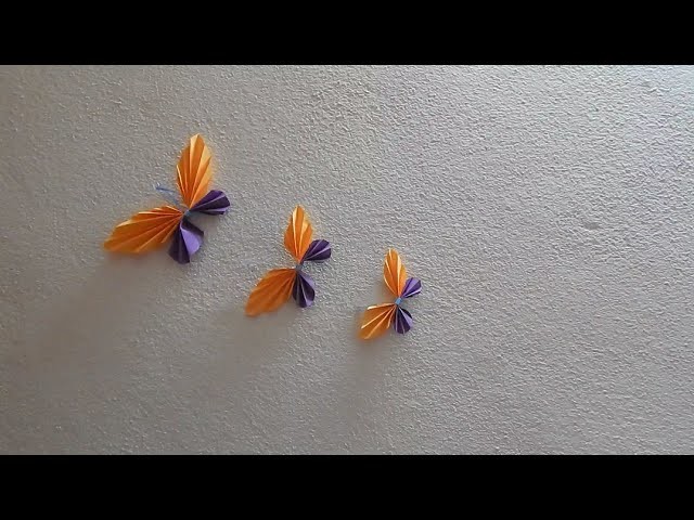 Papercraft Butterfly (easy) paper craft for children(kids) in school projects.