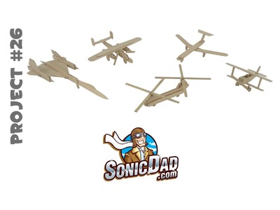 Popsicle Stick Air Force II - SonicDad Project #26