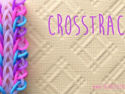 Rainbow loom bands Crosstrack bracelet tutorial