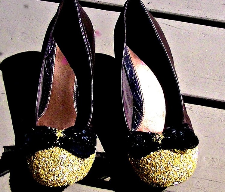 TOTM: How to Revamp your shoes. Glitter your shoes tutorial !