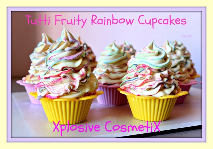 Tutti Fruity Rainbow Cupcakes - Making Cold Process Soap